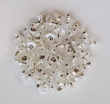100 Pieces Of Silver Color Flat Earring Backs (50 Pairs)