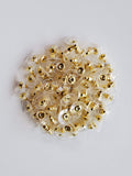 100 Pieces Of Gold Color Flat Earring Backs (50 Pairs)
