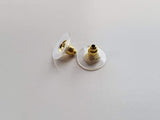 50 Pieces Of Gold Color Flat Earring Backs (25 Pairs)