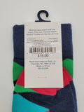 Crown & Ivy Colorful Diamond Shaped Pattern Extended Size Socks