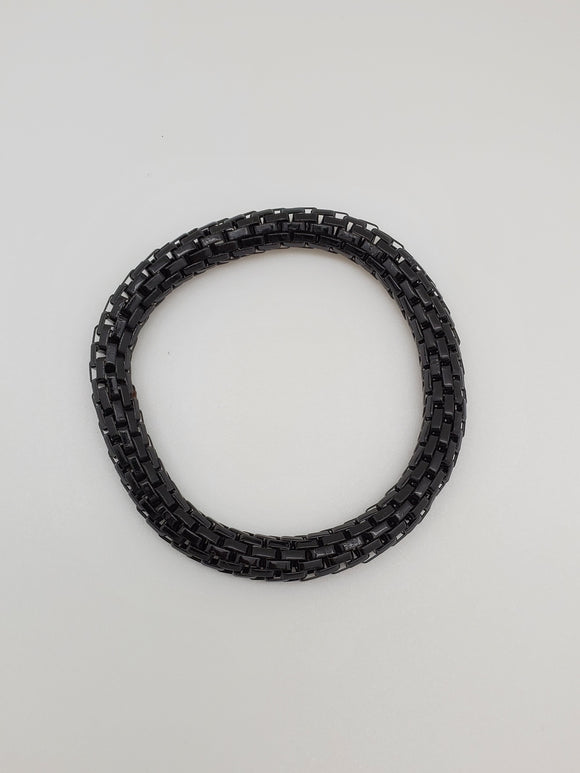 Dark Metalic Charcoal Stretch Bracelet