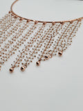 BCBGeneration Rose Gold Color Cascading Choker Necklace