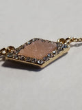 Baublebar Blush Gold Diamond Shaped Necklace