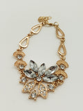 Shimmer Flower Golden Necklace & Jewelry Set