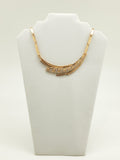 Spash Wave Golden 5 Piece Jewelry Set with Bracelet, Ring, Earrings & Necklace