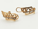 Spash Wave Golden 5 Piece Jewelry Set with Bracelet, Ring, Earrings & Necklace