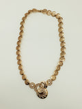 Oyster Sphere 5 Piece Bright Gold Color Necklace Set with Ring, Bracelet, Earrings & Necklace