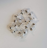 20 Pieces Of Silver Color Flat Earring Backs (10 Pairs)