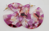 Baublebar Round Marbalized Pink Acrylic Earrings