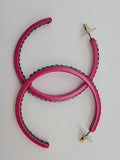 Baublebar Pink Hoops With Turquoise Colored Diamond Shaped Stones