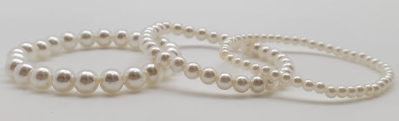Set Of 3 Different Pearl Bracelets