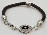 Vegan Leather Turkish Evil Eye Bracelet