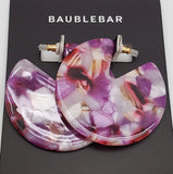 Baublebar Round Marbalized Pink Acrylic Earrings