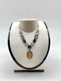 Jones New York Simulated Stone Necklace with Silver Tone