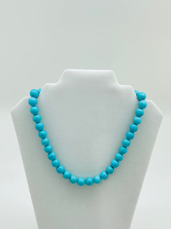 Turquoise Color Beaded Necklace in different styles