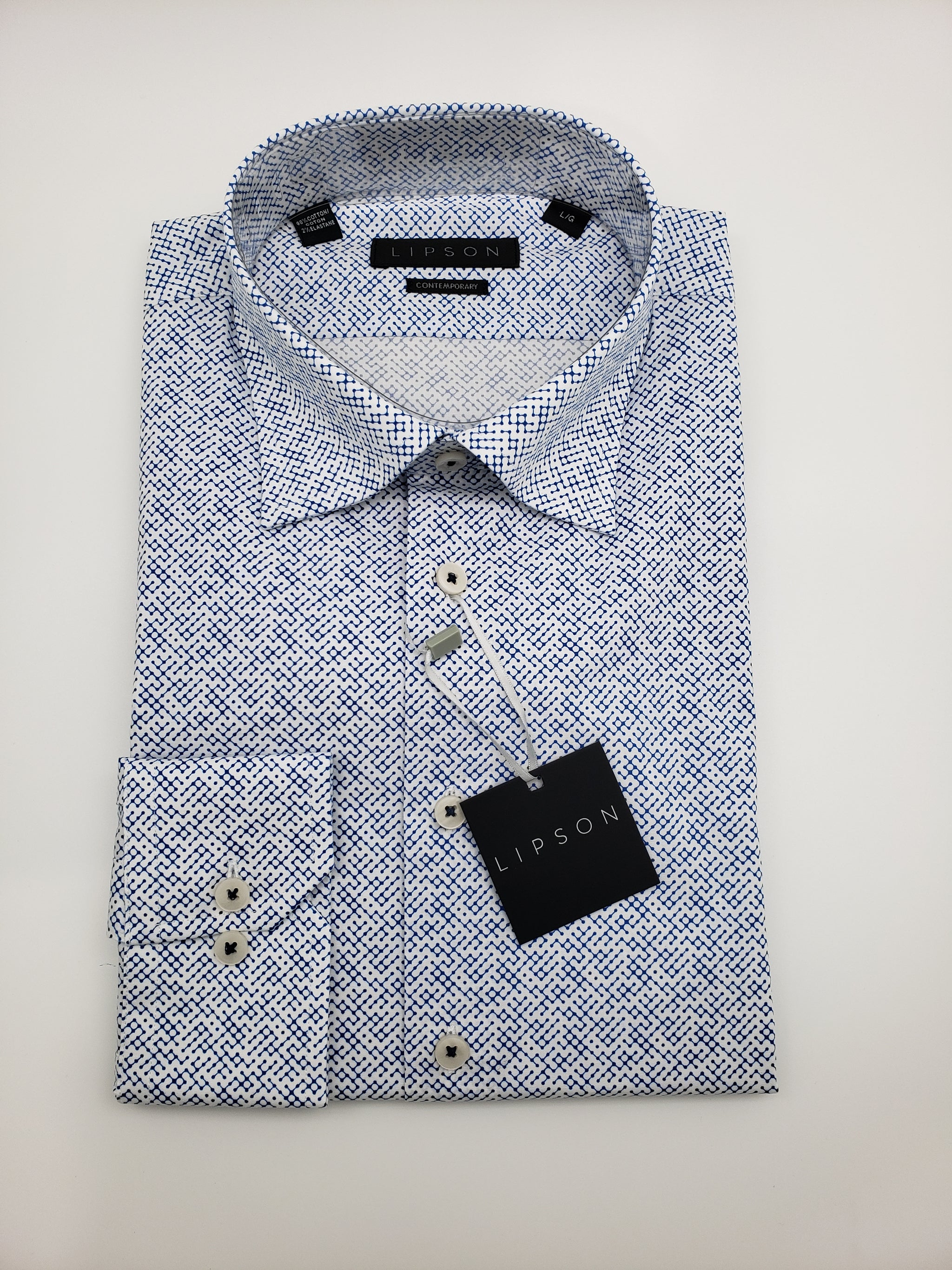 lipson dress shirts Jack Lipson Dress Shirt Mens 15.5 Yellow Long Sleeve Collared Button Up  Adult