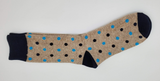 Men's 3 Pair Pack Ashton Grey Dress Socks Featuring Dots, Stripes and Solid Patters