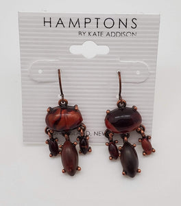 Hamptons Brown Color Dropping Earrings