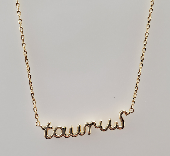Taurus Astrology Brass Necklace