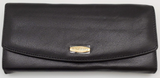 Black Color Leather Long Wallet