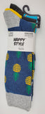 Happy Style by Happy Socks 3 Pair Men's Funky Dress Socks King Extended Size for 10-15 Foot