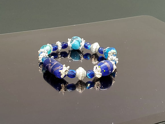 Blue Glass Stone Bracelet