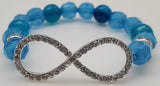 Blue Beads Diamonds Crystal Inspired Bracelet