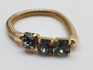 Gold simulated crystal stretchable Color Bracelet