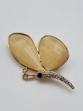 Gold Color Butterfly Featuring Stones Broach Pin