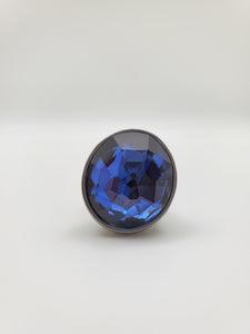 Blue Glass Stone Statement Ring