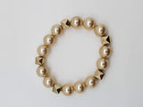 Gold Color Faux Pearls Bracelet