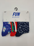 Fun Socks 3 Pair Crew Kids Socks