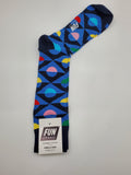 Fun Socks Colorful Shapes King Size Socks 13-16
