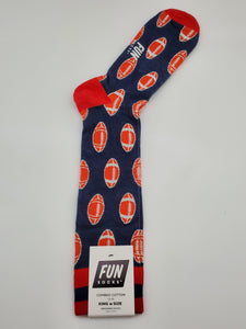 Fun Socks Football Design King Size 13-16 Socks