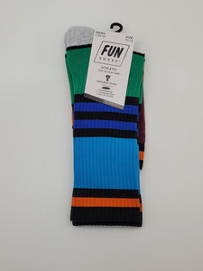 Fun Socks Colorful Men's Crew Athletic Socks 10-13