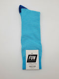 Fun Socks Blue and White Stripes King Size 13-16 Socks