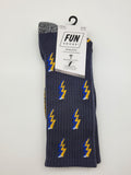 Fun Socks Lightning Bolt Design Athletic Socks 10-13