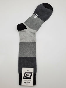 Fun Socks Greyscale Color King Size 13-16 Socks