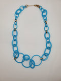 Blue Color Chain Style Necklace