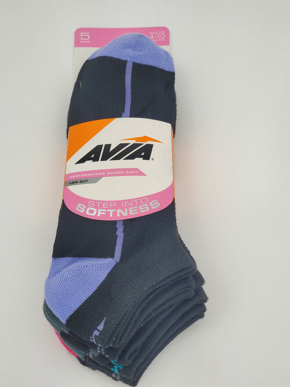 5 Pairs AVIA Women's Performance Super Soft Ankle Socks