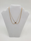 BCBGeneration Double Chain Gold Color Necklace with Star Charm