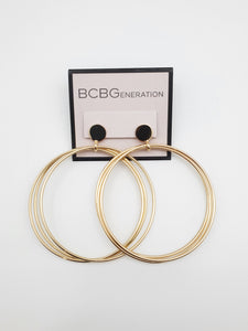 BCBGeneration Gold Color Hoop Earrings