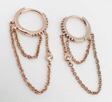 BCBGeneration Rose Gold Chain Earrings