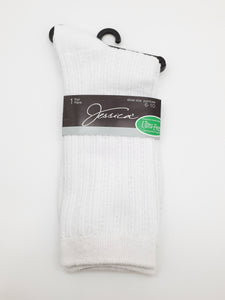 Jessica White Mesh Design Ladies Dress Socks