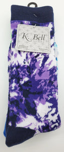 K.Bell Tie Dye Marbleized 3 Pair Pack Socks