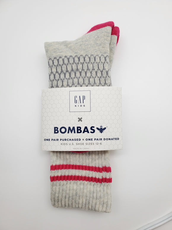 Bombas & Gap Collaboration Grey and Pink Socks