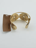Gold Color Swirly Circles Cuff Bracelet