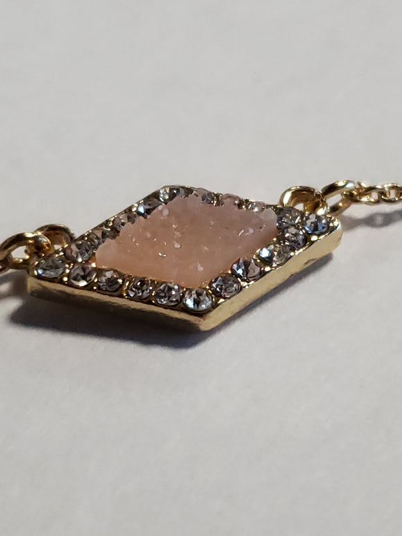 Baublebar Blush Gold Diamond Shaped Necklace