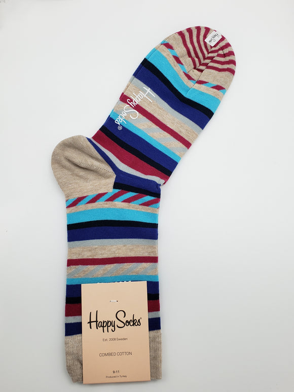 Happy Socks Pink/Blue Combed Cotton Socks