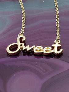 Gold Color Inspirational Words Necklaces